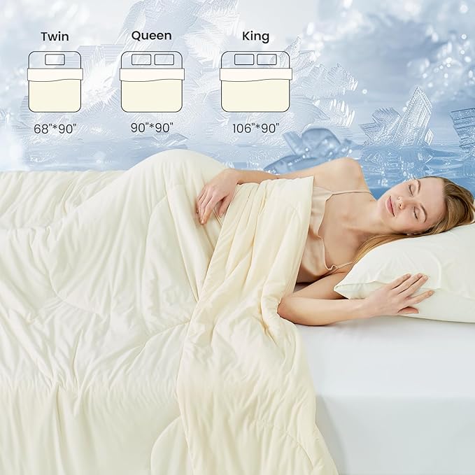 Cozy Bliss Cooling Comforter Cali King Size, Reversible Lightweight Cooling - Image 8