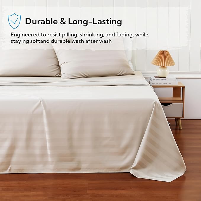 Cotton Flat Sheets Only, 600 TC 100% Cotton Flat Sheet Top Sheet Only, Full - Image 5