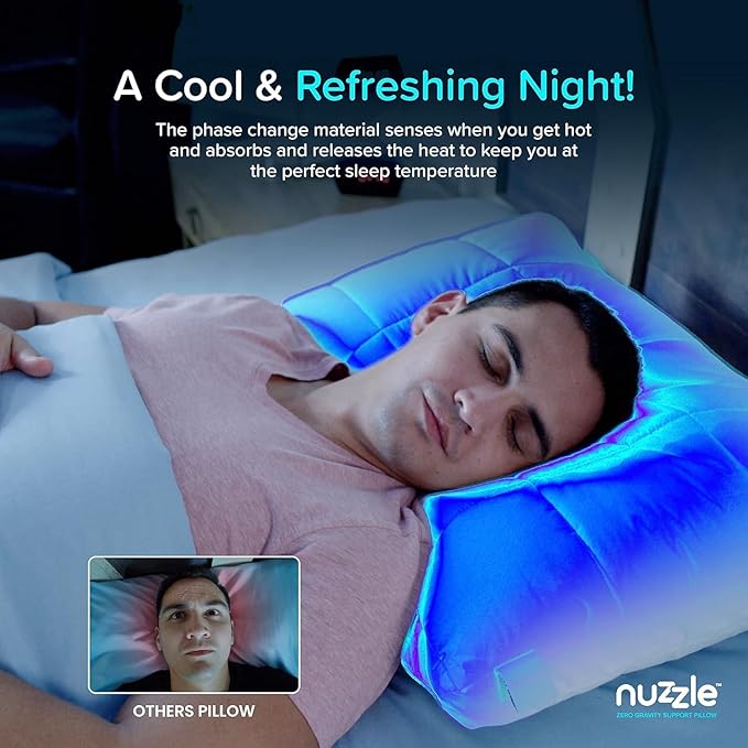 Nuzzle Pillows Queen Size Set of 4 Cooling Adjustable Pillows - Image 2