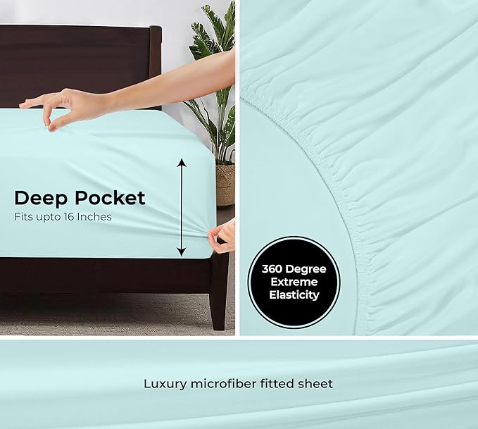 Royale Linens Fitted Sheet Full - Image 3