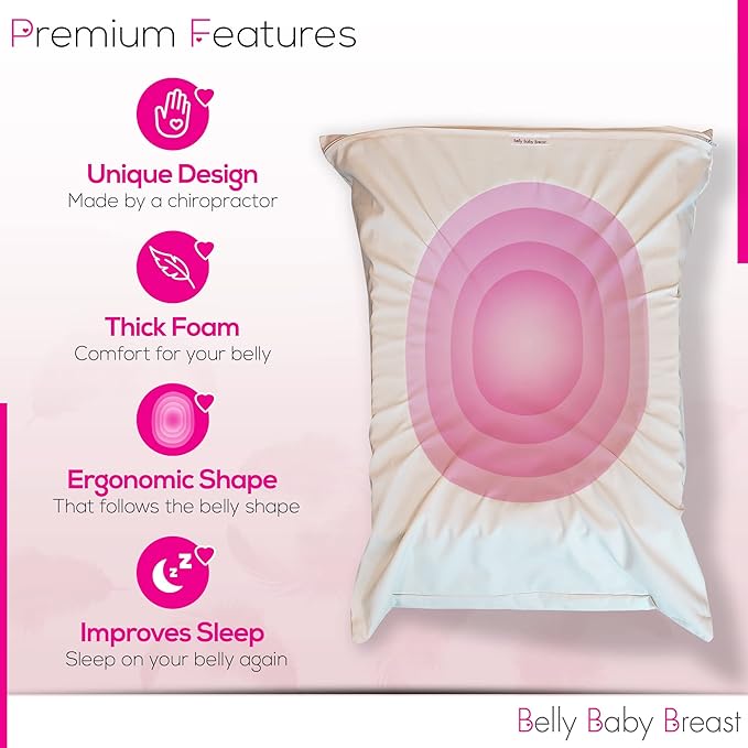 Belly Pillow, Pregnancy Pillow for Stomach Sleepers, USA Made, No Odor - Image 2