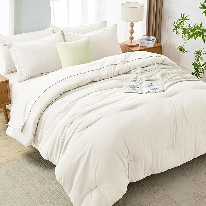 MUXHOMO 7 Pieces Queen Comforter Set, Soft Bed in a Bag Queen Size, All Season - Image 7