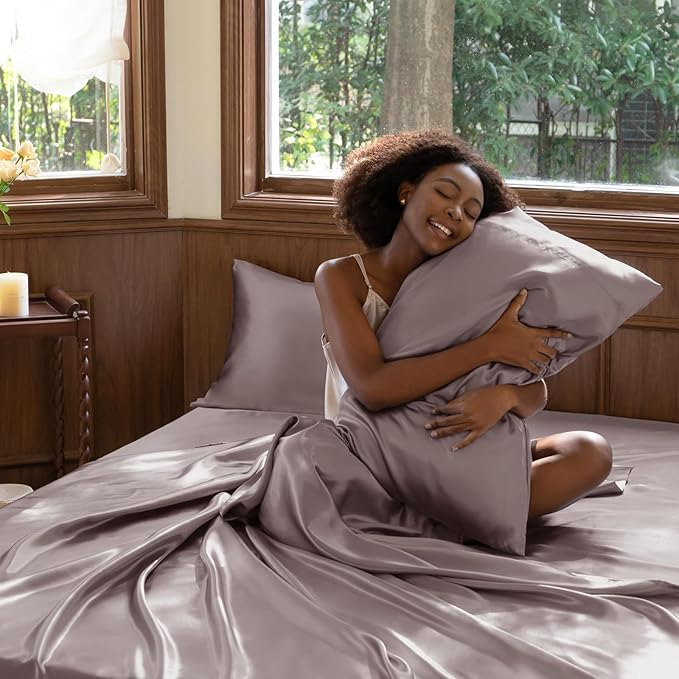 CozyLux Satin Sheets Full Size Sheets - Image 7