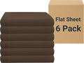 ZPECC Queen Flat Sheet Only 6 Pack, Durable Brown Top Bed Sheets Hypoallergenic by ZPECC-ABrandThatHasBeenFocusedOnBabyProductsFor18Years