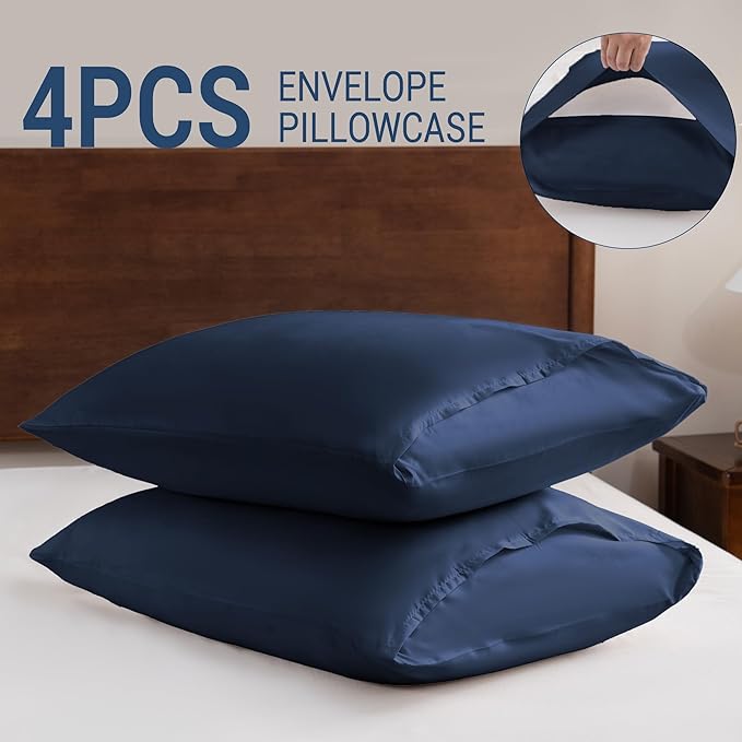Pillowcases Standard 4 Pack, 20x26 Pillow Cases - Image 5