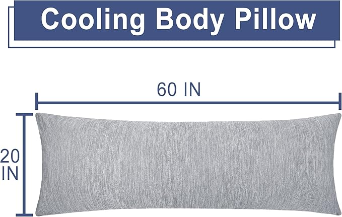 DWCN Cooling Body Pillow for Adults, 20x60 Inch Light Grey - Image 6