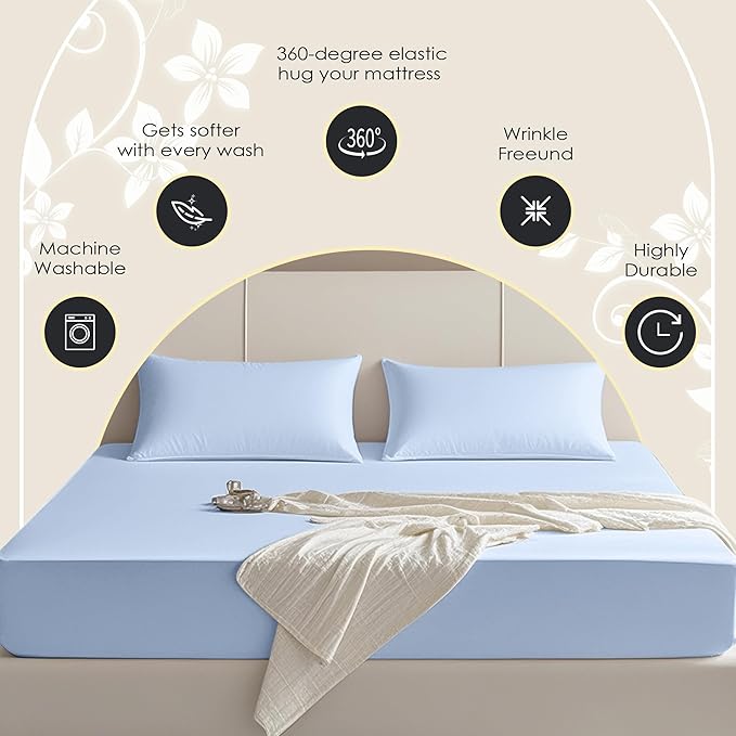 FreshCulture Twin XL Fitted Sheet Only – Premium Hotel-Quality Fitted Sheet - Image 4