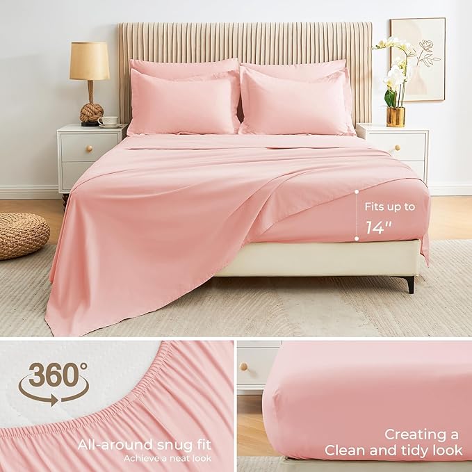Sasttie Twin Comforter Set, 5 Pieces Bed in a Bag Twin, Complete Bedding Set - Image 4