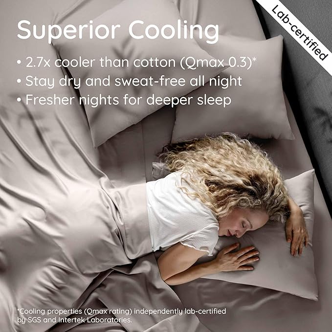 Bambaw 100% Viscose Derived from Bamboo Sheets Queen Size Set – 4pcs Cooling - Image 3