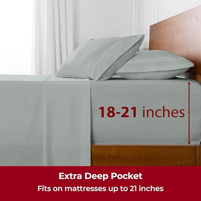 Mellanni Extra Deep California King Sheets - Image 6
