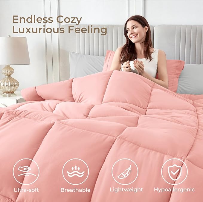 Sasttie Twin XL Comforter Set, 5 Pieces Reversible Twin XL Bed in a Bag - Image 2