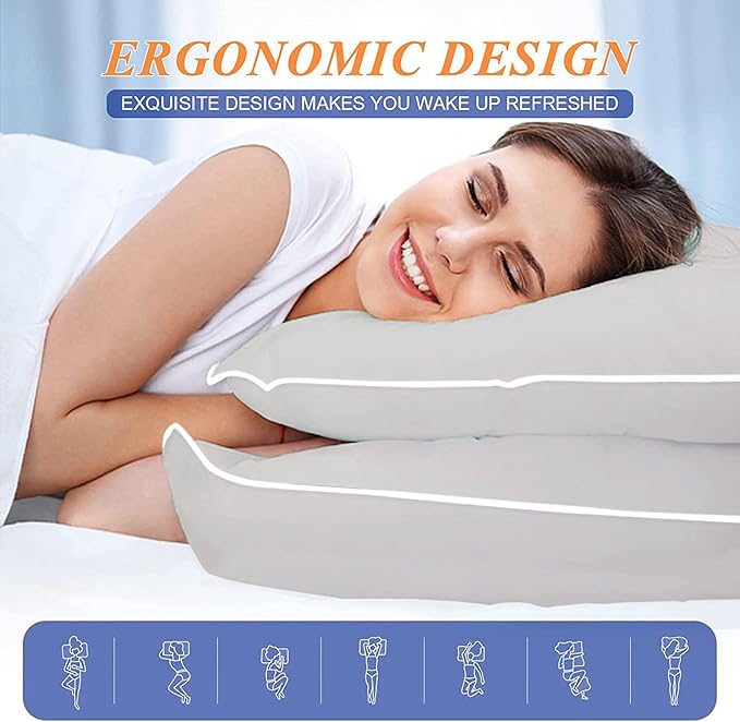 MZOIMZO Bed Pillows for Sleeping- Soft Density, Queen Size Set of 2, Cooling - Image 4