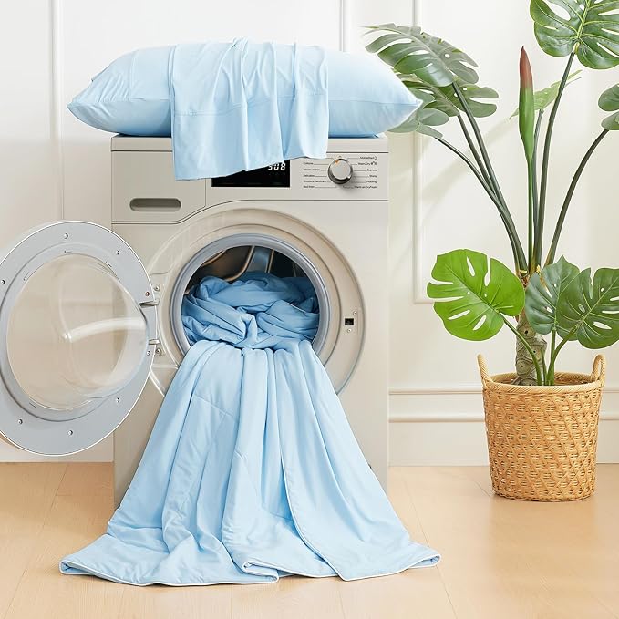 Cozy Bliss Cooling Comforter Queen Size, Cooling Blankets - Image 9