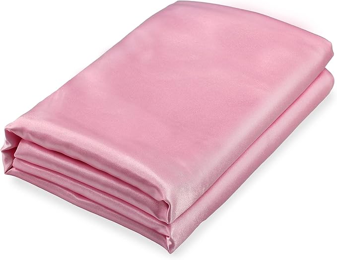 Homiest Pink Satin Queen Size Luxury Flat Sheet, Ultra Soft Silky Bedding by Homiest