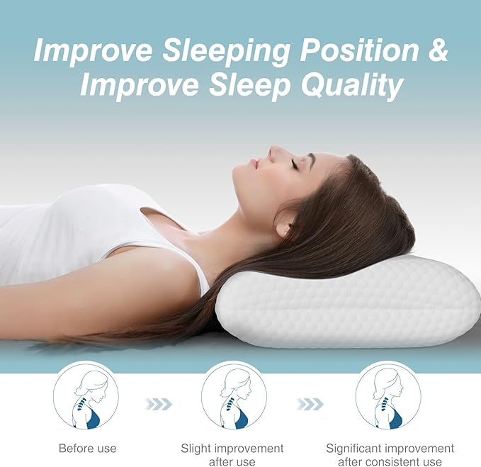 DUMOS Memory Foam Pillows for Sleeping 4 Pack, Bed Pillows for Adults - Image 6