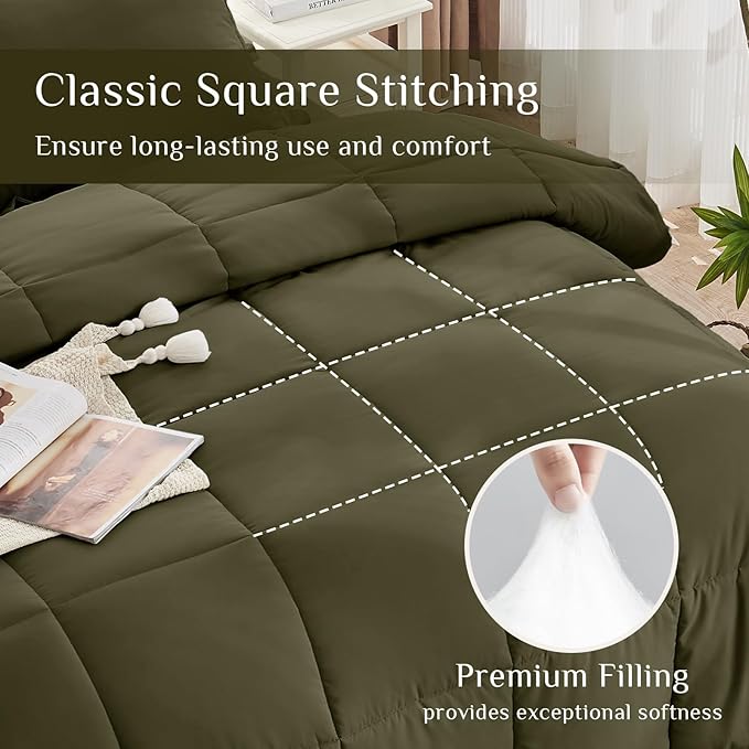 JOLLYVOGUE California King Comforter Set, Ultra-Soft Bed in a Bag Cal King Size - Image 3