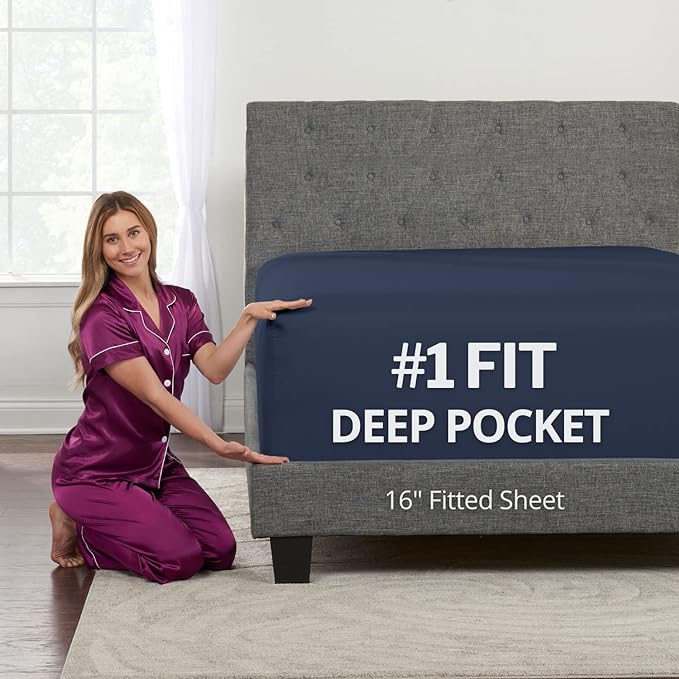 Queen Size Fitted Sheet Only by DeaLuxeBedding