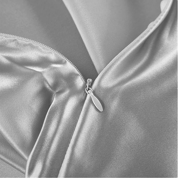 Gray Mulberry Silk Pillowcase King Size - Image 3