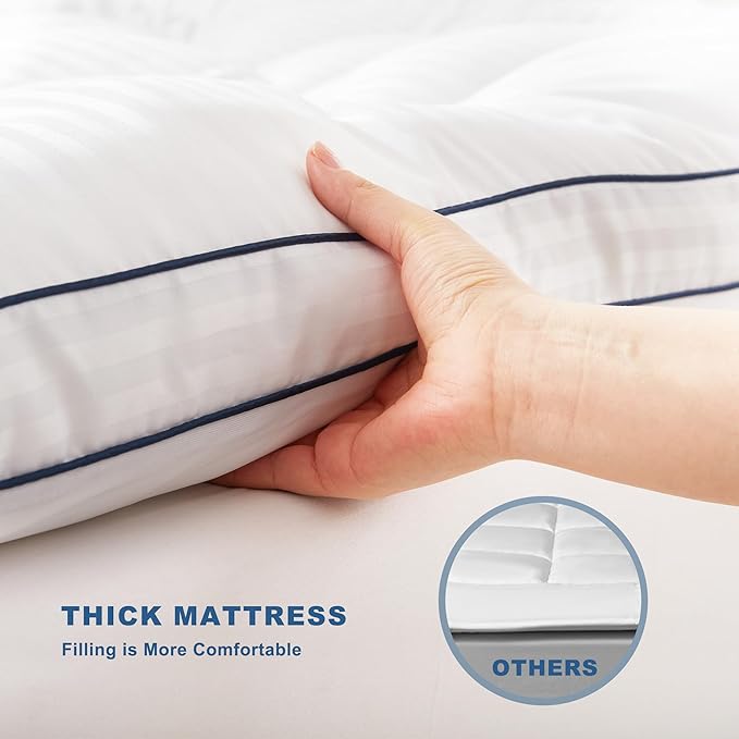 BEDLORE Twin Mattress Topper, Thick Pillow Top Pad - Image 7