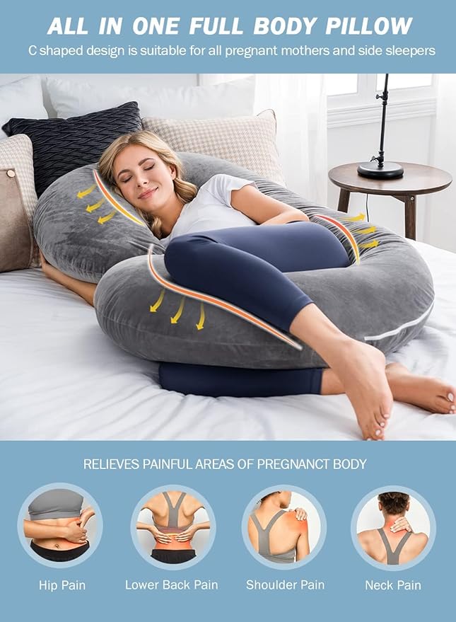 INSEN Pregnancy Pillow for Sleeping, Maternity Pillow - Image 4