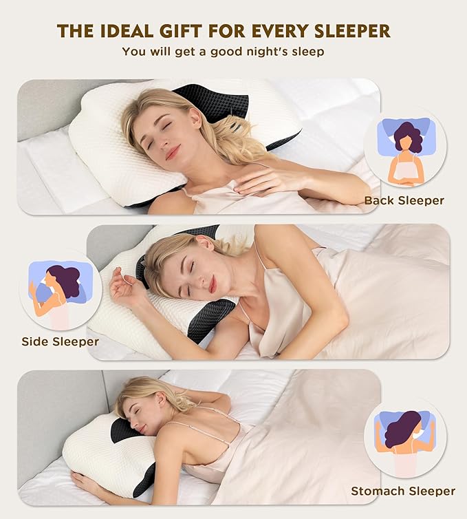 Osteo Cervical Pillow for Neck Pain Relief, Hollow Design Odorless Memory Foam - Image 7