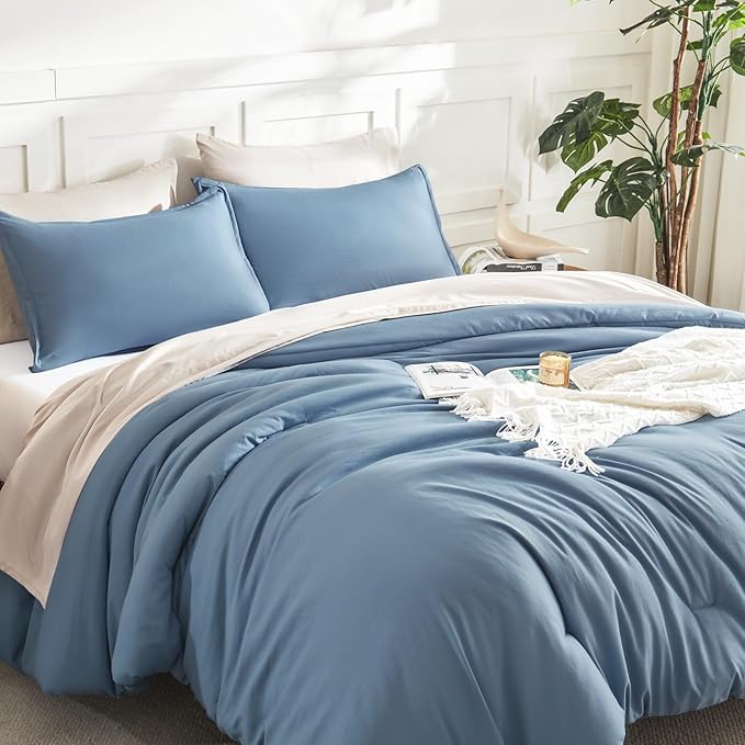 Litanika Comforters Oversized King Size Grayish Blue, 3 Pieces Lightweight - Image 5