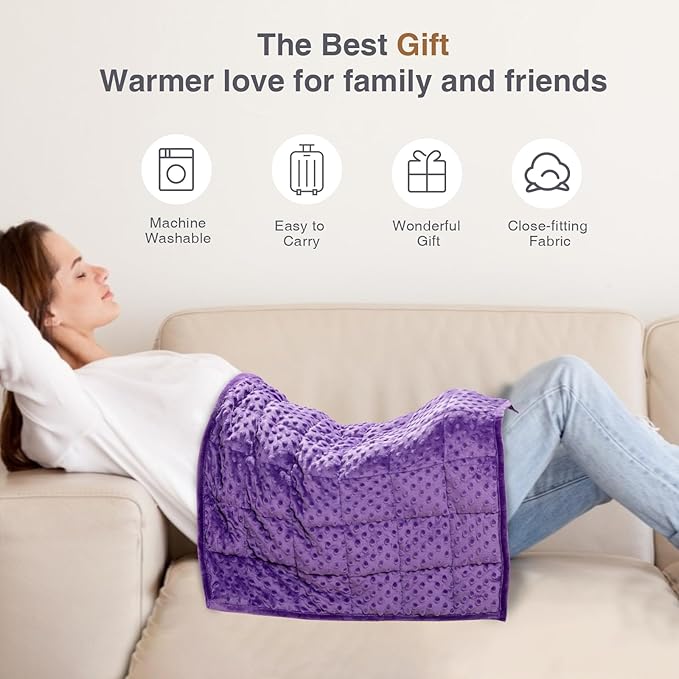 Alomidds Weighted Lap Blanket 7lbs, Cozy Luxury Breathable Weighted Blanket - Image 7