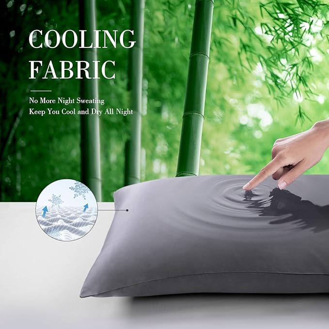 WishSmile Body Cooling Pillowcase Long Pillow Case Breathable Cool Silky Soft - Image 3