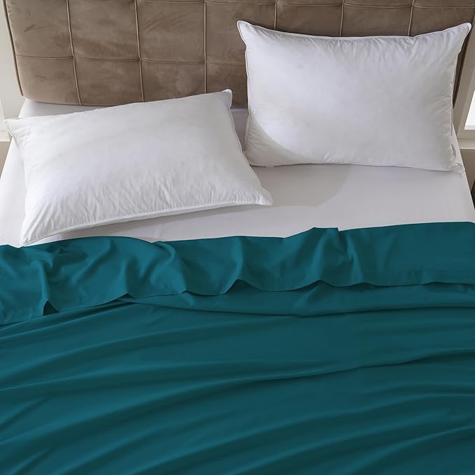 ZPECC Full Flat Sheet Only 6 Pack, Durable Teal Top Bed Sheets Hypoallergenic - Image 7