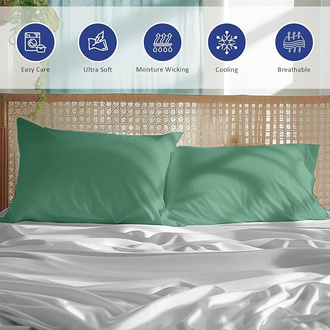 Kamas Oversized Bamboo Pillowcase Set of 2 | 100% Naturally Grown | Ultra Soft - Image 3