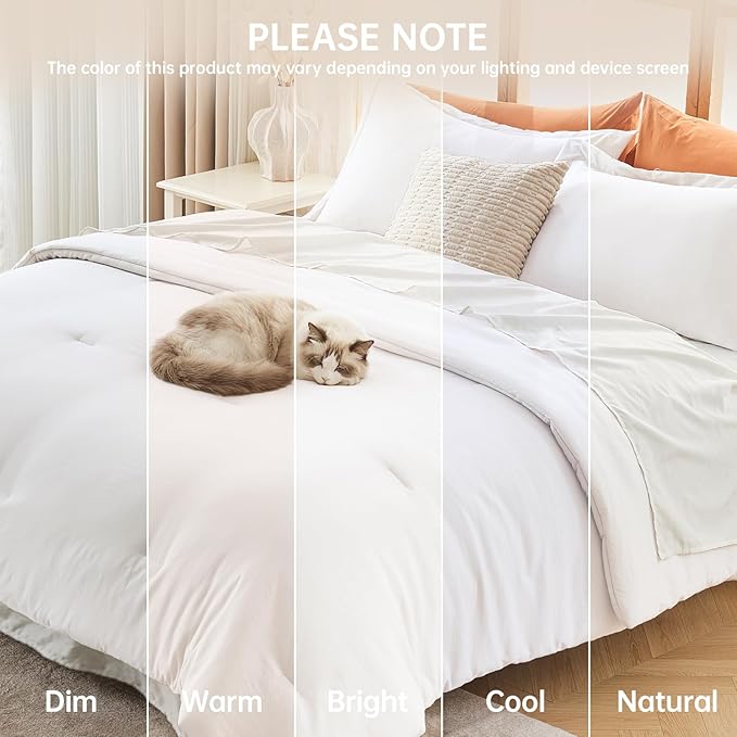 MUXHOMO Full Comforter Sets, All Season Ultra Soft Down Alternative Bedding - Image 9