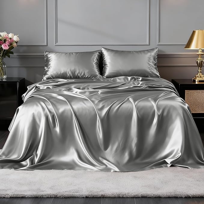 FreshCulture Satin Sheets Twin XL Bed Set - Image 2