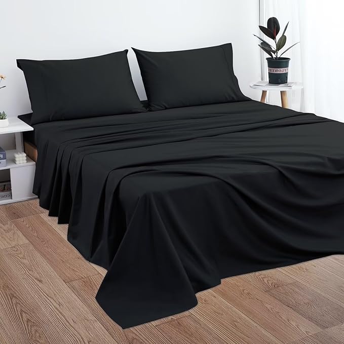 2-Pack Cotton Queen Flat Sheet Only, 600 Thread Count 100% Egyptian Cotton Top - Image 5