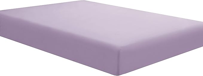 Sfoothome King Lavender Fitted Sheet Only, Wrinkle Free by Sfoothome