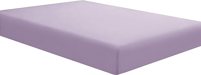 Sfoothome Twin Lavender Fitted Sheet Only, Wrinkle Free by Sfoothome