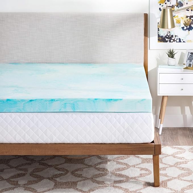 OLIXIS Gel Memory Foam Mattress Topper, Twin XL 2 Inch, Cooling Gel Infused - Image 8