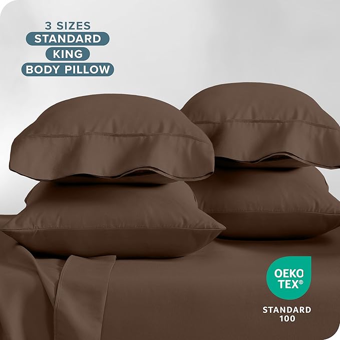 Bare Home Microfiber 4 Pack Standard/Queen Pillowcases - Image 6