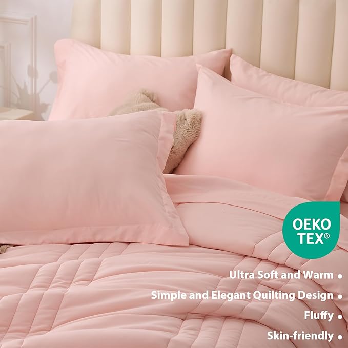 Twin XL Comforter Set Pink - Image 5