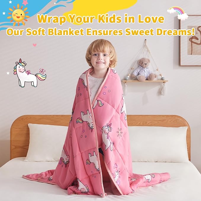 anfie Weighted Blanket Kids, Weighted Blanket Cooling Blanket - Image 3