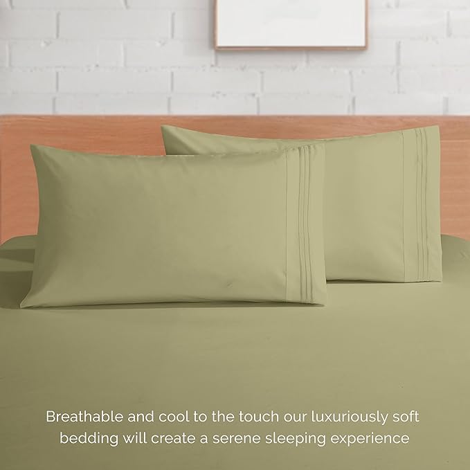 Elegant Comfort Luxurious 1500 Premium Hotel Quality Microfiber 4-Piece Sheet - Image 7