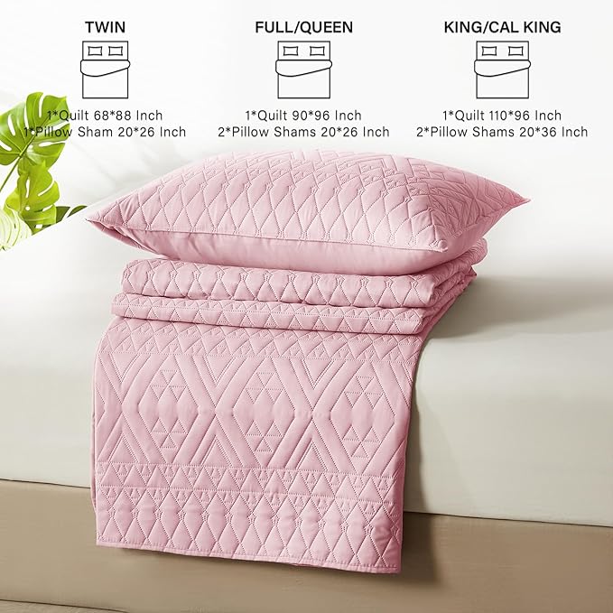 akkialla King/Cal King Quilt Set, Boho Geometric Pattern, Soft All-Season - Image 7