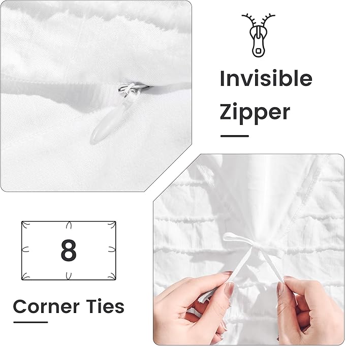 NEXHOME PRO Duvet Cover, Soft and Lightweight 100% Washed Microfiber Comforter - Image 4