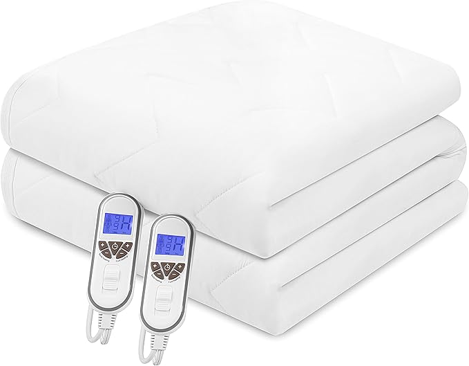Bwarm Premium Multi-Zone Electric Heated Mattress Pad King Size, Dual - Image 2