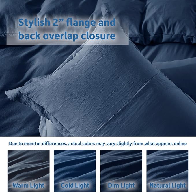 Nestl Navy Blue California King Duvet Cover Sets - Image 8