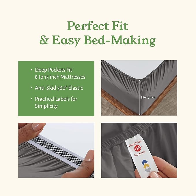 California Design Den Bed Sheets California King Size Set - Image 5