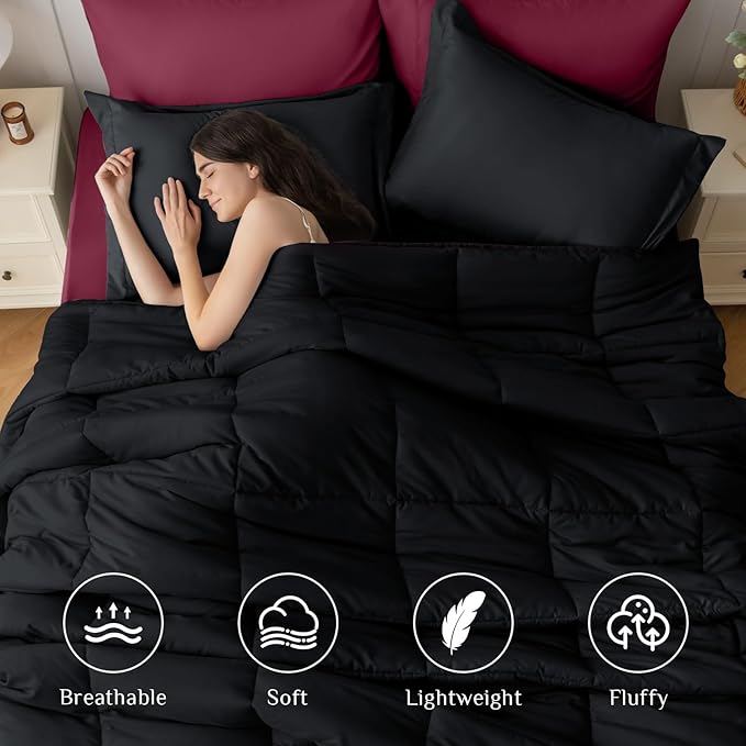 JOLLYVOGUE King Comforter Set, Ultra-Soft Bed in a Bag King Size 7 Pieces - Image 2
