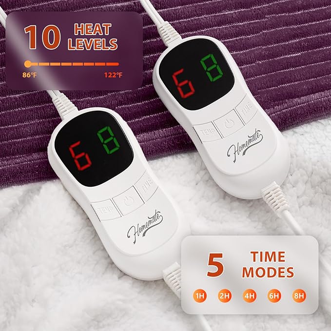 Homemate Electric Heated Blanket King Size - Image 3