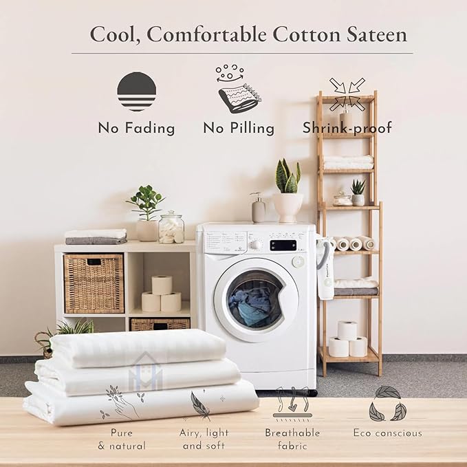 Mattress-Homes California King 100% Egyptian Cotton Top Sheet 1Pcs, Cool & - Image 4