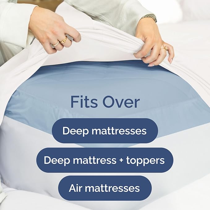 Extra Deep Full 400 Thread Count Cotton Fitted Sheet - Image 6