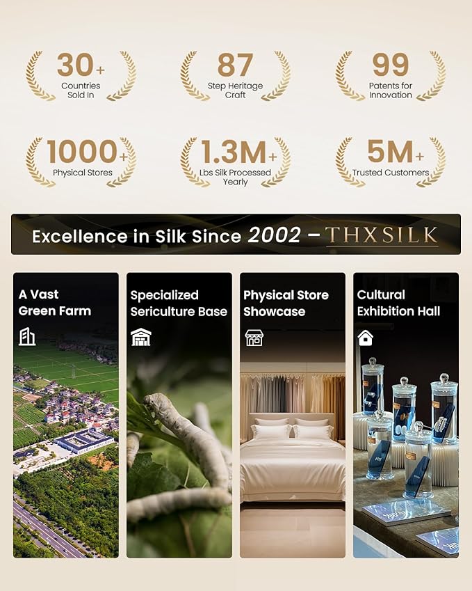 THXSILK 100% Pure Mulberry Silk Pillowcase - Image 8